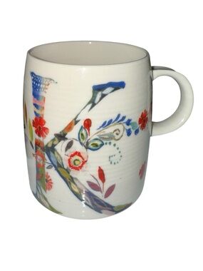 Anthropologie Starla M. Halfmann Petal Palette Monogram Letter K Coffee Mug Cup